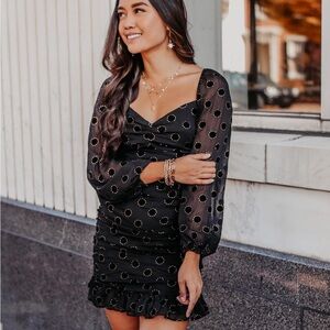 Elegant Black Ruched Dress